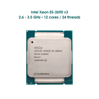 CPU Intel Xeon E5-2690 v3 / 2.6 - 3.5 GHz / 12 cores - 24 threads