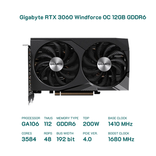 Gigabyte GeForce RTX 3060 Windforce OC 12GB GDDR6