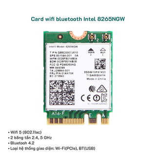 Card Wifi Intel 8265NGW AC8265 khe M2 có Bluetooth